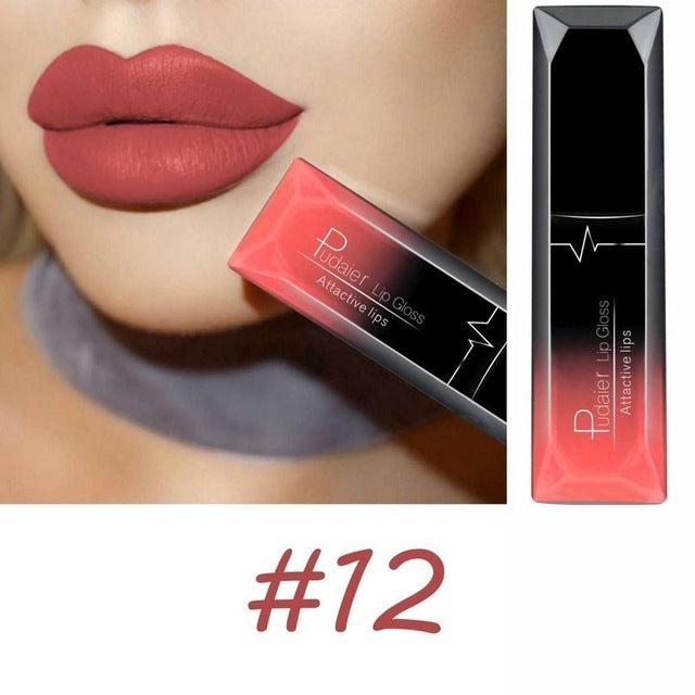 Waterproof Nude Matte Velvet Glossy Lip - yurionline