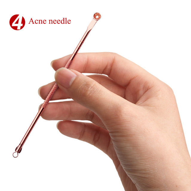 4 Pcs/Set Acne Blackhead Removal Needles Stainless Pimple Spot Comedone Extractor Cleanser Beauty Face Clean Care Tools - yurionline