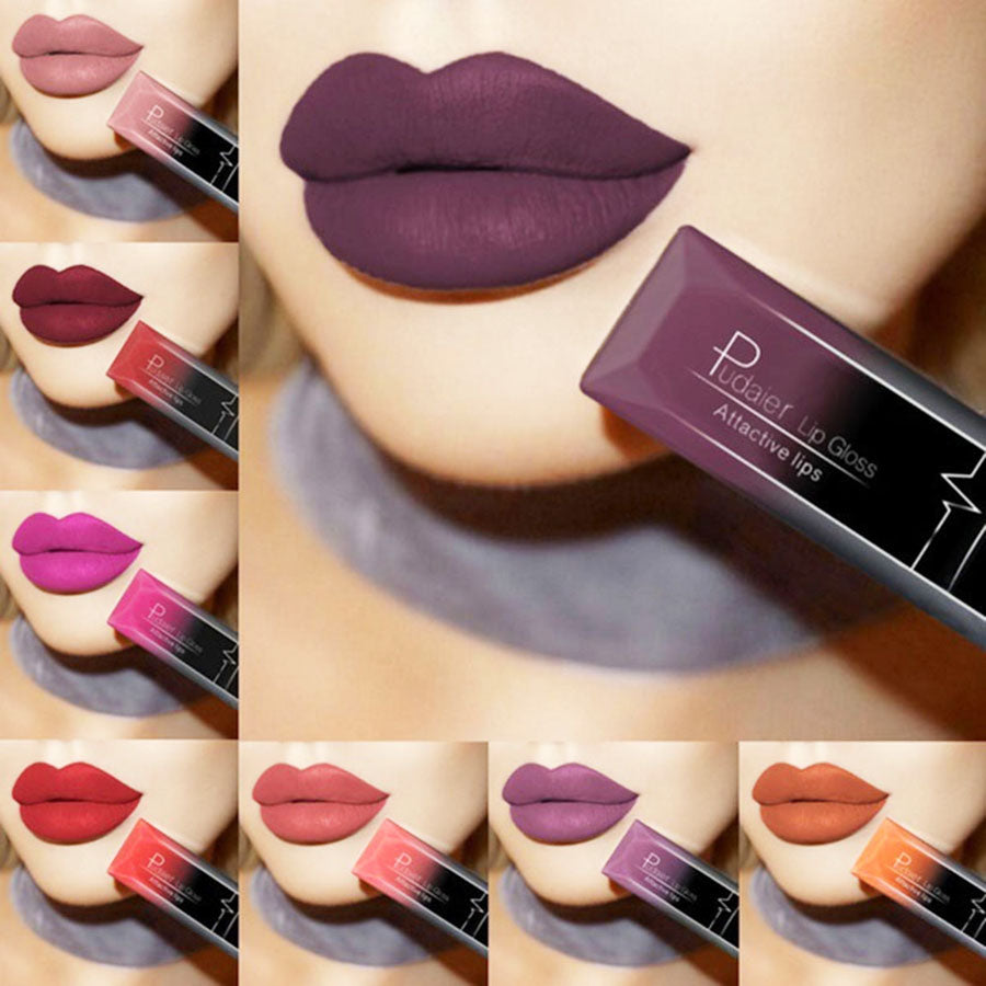 Waterproof Nude Matte Velvet Glossy Lip - yurionline