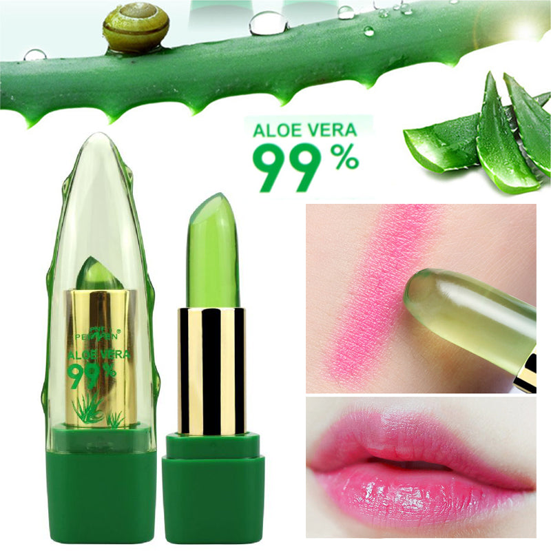 New Batom 99% ALOE VERA Natural Temperature Jelly Lipstick - yurionline