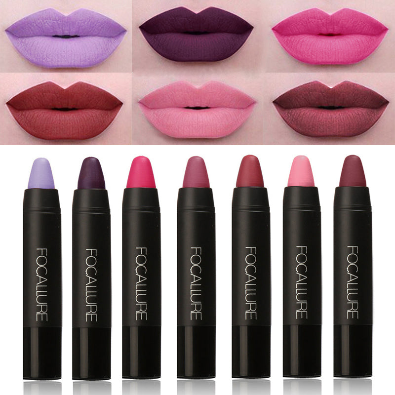 Focallure- Lipstick Moisturizer Nude Makeup Metallic Pigments Lips Blam Waterproof Lip Stick Pencil Beauty Maquiagem - yurionline