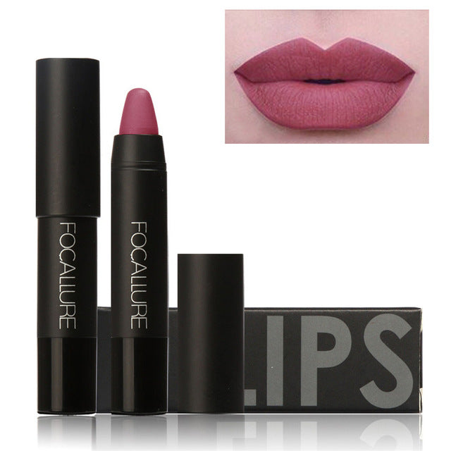 Focallure- Lipstick Moisturizer Nude Makeup Metallic Pigments Lips Blam Waterproof Lip Stick Pencil Beauty Maquiagem - yurionline