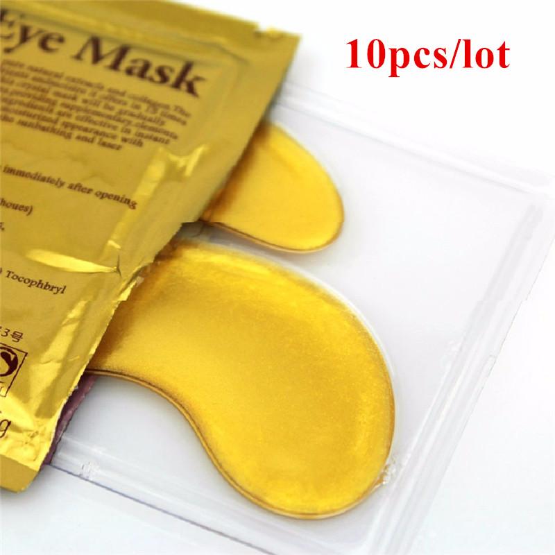10pcs Beauty Gold Crystal Collagen Eye Mask - yurionline